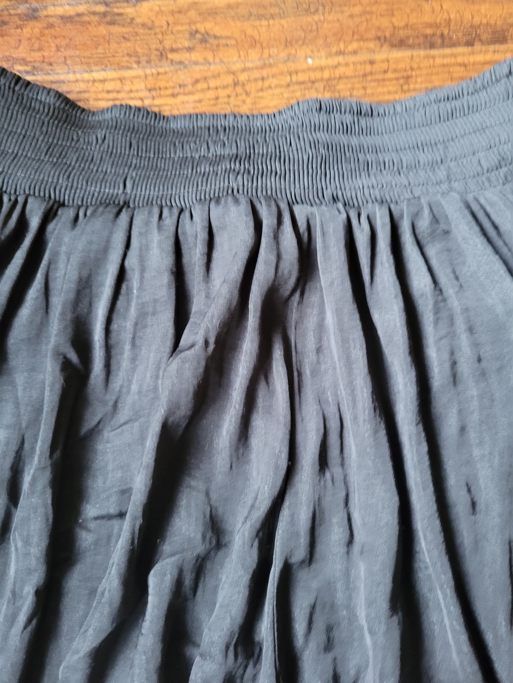 Divided (H&M) Ruffle Tiered Shorts Tassel Flowy Boho Black Size Small Silky Soft - Picture 13 of 17